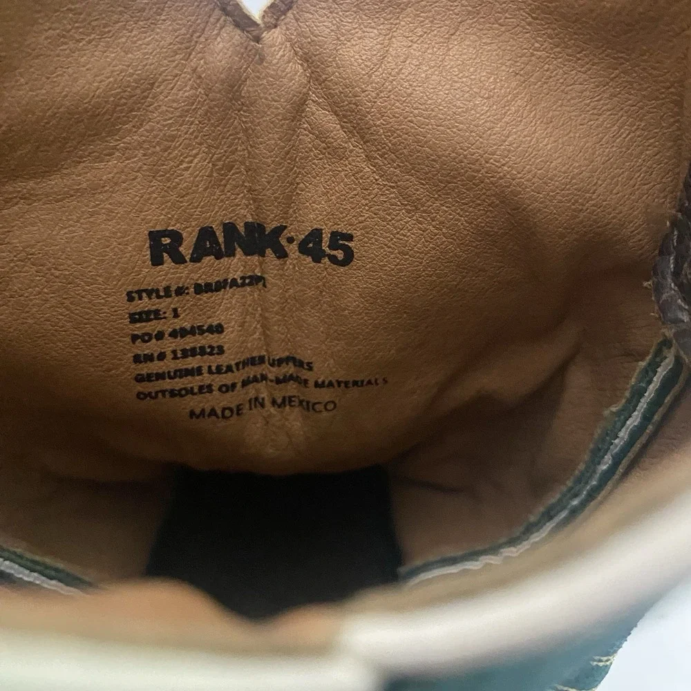 Rank 45 Leather Kids Boots Cowboy Cowgirl Western Ranchwear
